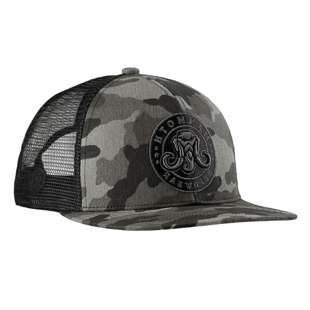 Camouflage Trucker Hats 6 Panel Gorras Flat Brim Black Mesh Breathable Mesh Structured Caps Custom Fully Inner Tapes Snapback 3
