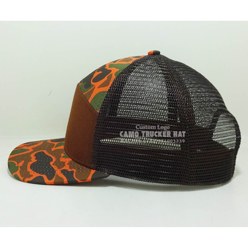 Camouflage Trucker Hats 7 Panel Curved Brim Structured Adjustable Snapback Closure American Styles Hunting Vietnam Promotions 4