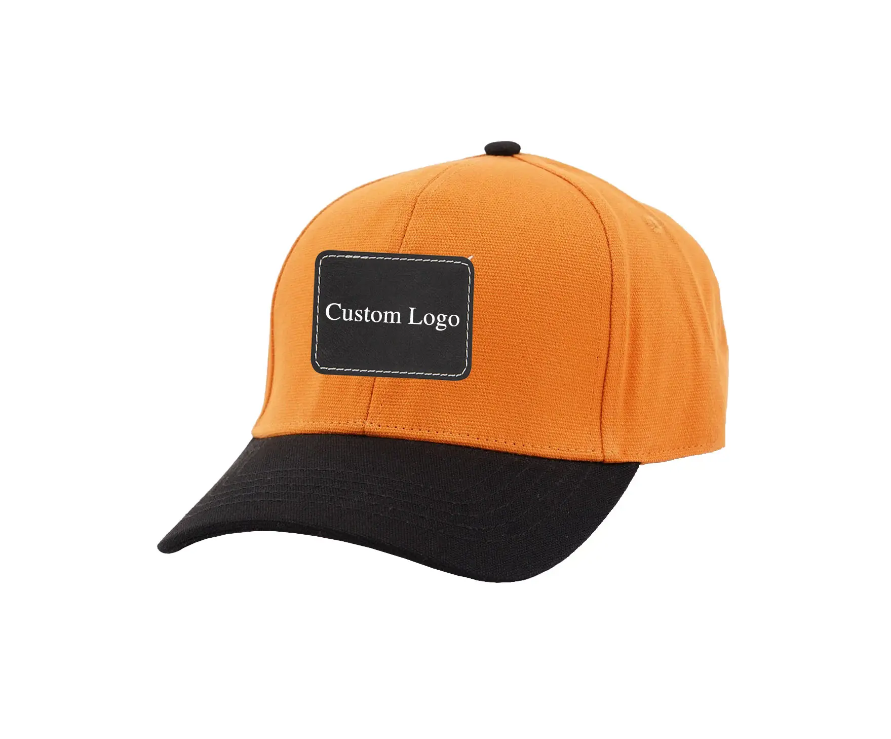 Canvas 2 Tone Baseball Cap with Custom Logo 6 Panel High Quality Outdoor Travel Golf Shade Baseball Cap From Vietnam Supplier 3