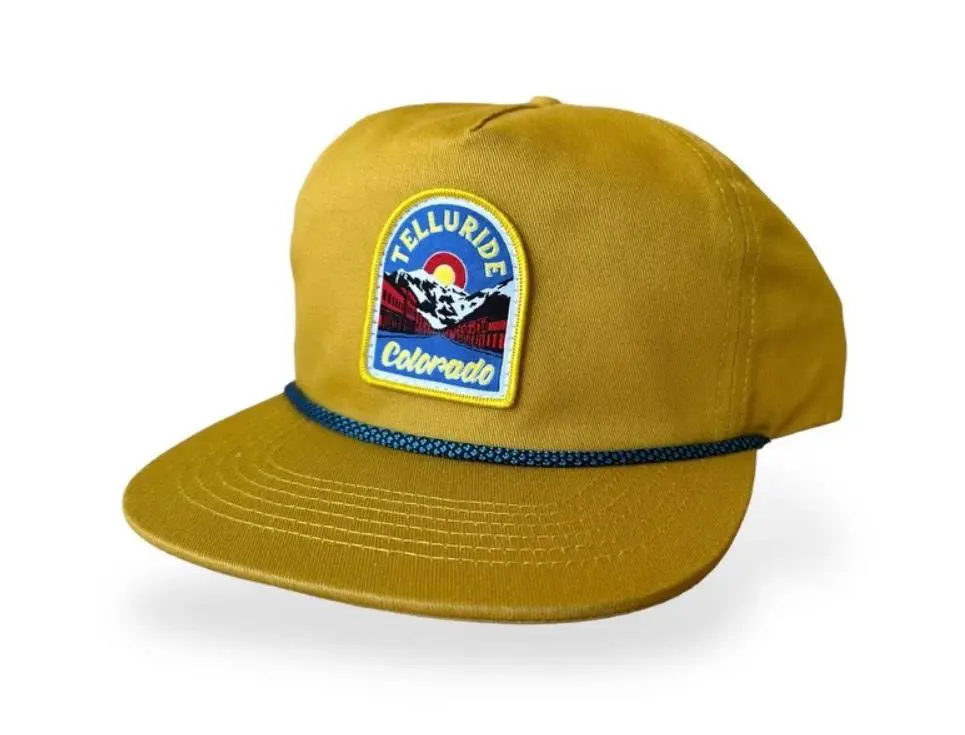 Canvas Hat with Rope Custom Embroidery Logo Flat Bill Snapback Caps Vietnam Promotional Dad Hats Cap for Man 3