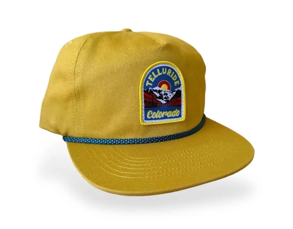 Canvas Hat with Rope Custom Embroidery Logo Flat Bill Snapback Caps Vietnam Promotional Dad Hats Cap for Man 2