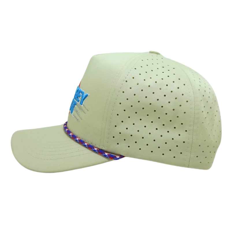 Casual Outdoor Style Cap 5 Panel Structured Rope Laser Cut Hats Waterproof Fabric Golf Hats Vietnam OEM Factory L01 5