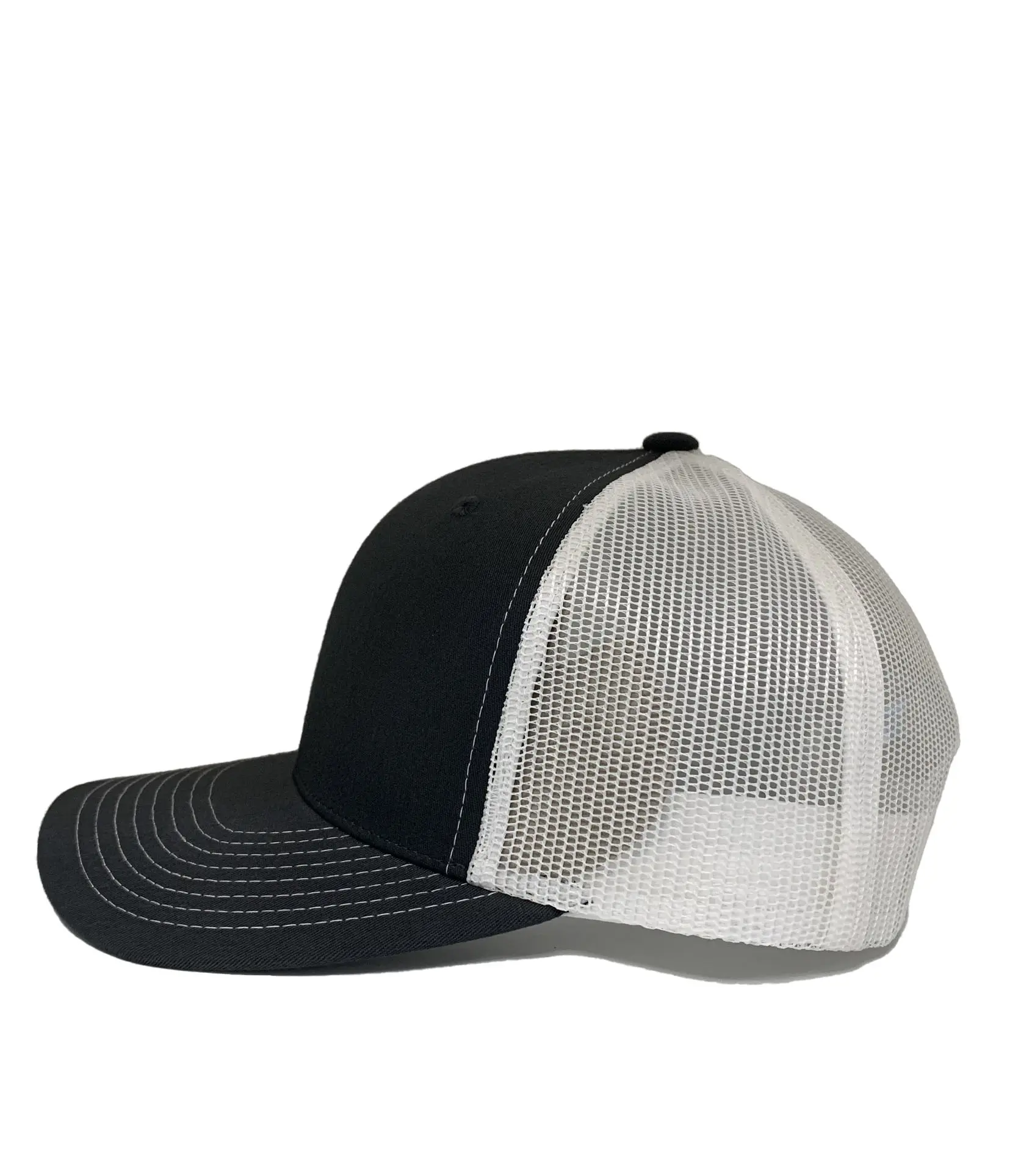 Charcoal/ White Blank Trucker Hats Men Sport Caps Form 6 Panels for Promotional Brand Name Cheap Price in Vietnam 2