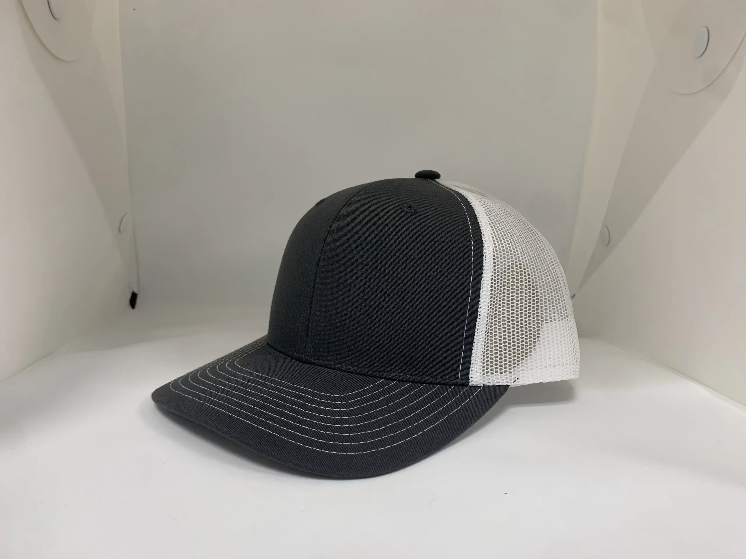 Charcoal/ White Blank Trucker Hats Men Sport Caps Form 6 Panels for Promotional Brand Name Cheap Price in Vietnam 5
