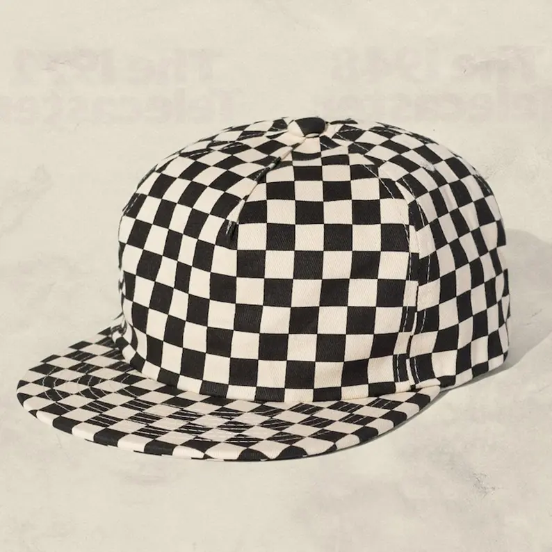 Checkered Snapback Caps Vintage Retro Style Hat Vietnam Made Custom Gorras For Men Women Streetwear Summer Casual Promotion L01 4
