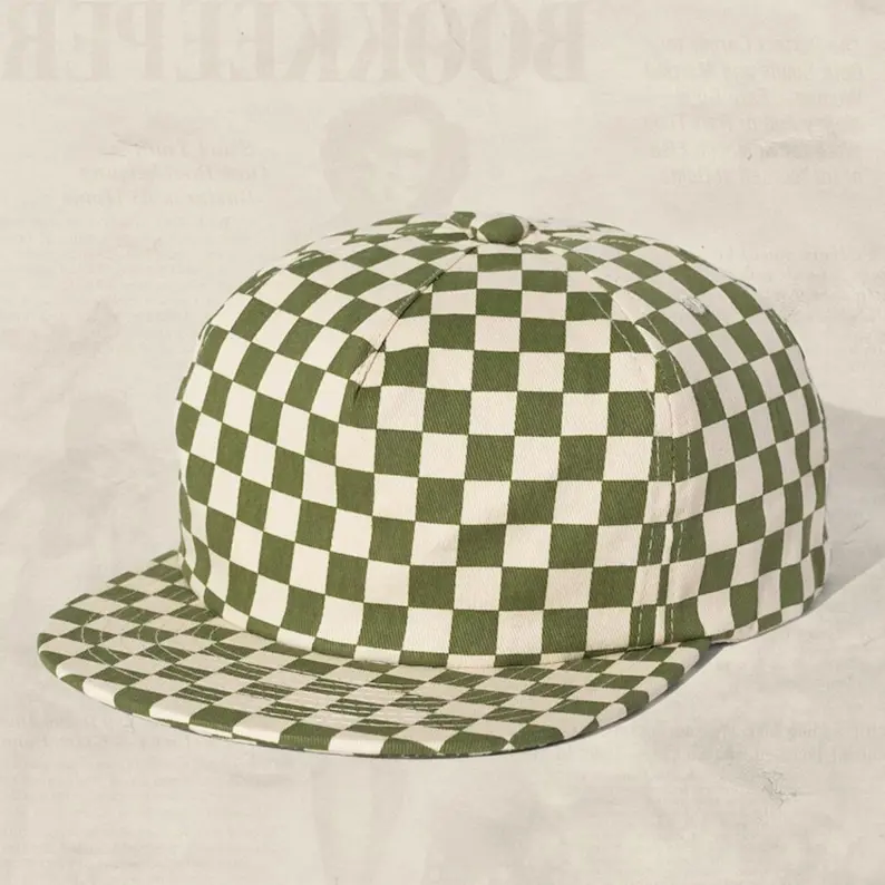 Checkered Snapback Caps Vintage Retro Style Hat Vietnam Made Custom Gorras For Men Women Streetwear Summer Casual Promotion L01 7
