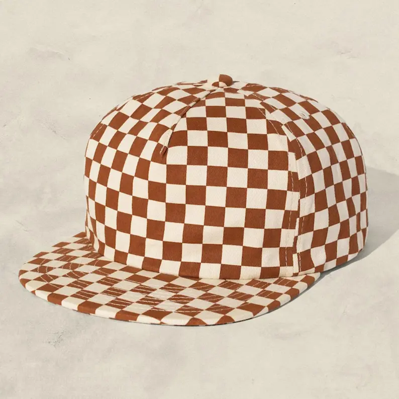 Checkered Snapback Caps Vintage Retro Style Hat Vietnam Made Custom Gorras For Men Women Streetwear Summer Casual Promotion L01 2