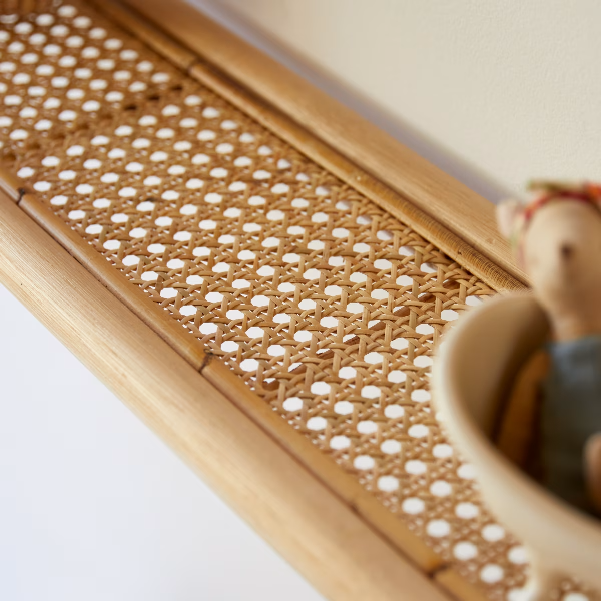 Children's wall shelf in rattan Made In Vietnam Eco-friendly material used for Home decoration Storage shelf Wholesale 2