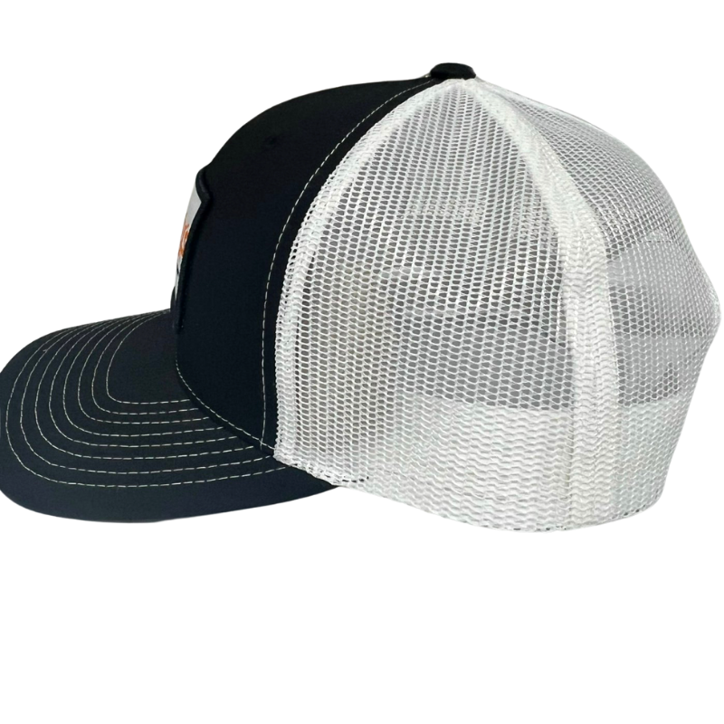 Classic Ri112 Trucker Hat with Custom Woven Patch Logo Mesh Back Structured Cap Adjustable Closure OEM Vietnam Manufacturer L01 3