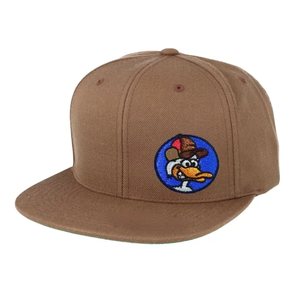 Classic Snapback 6 Panel Embroidered Logo Cartoon Character Pattern Flat Brim Single Row Buckle Sticker on Brim Outdoor Events 4