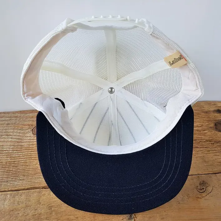 Classical Trucker Hat With Stripes Adult Vintage Flat Brim Snapback Caps Fashion Curved Brim Plain Mesh Trucker Hat for Men 5