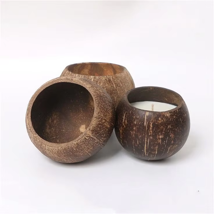 Coconut Shell Candle Holder Modern Home Decor Made in Vietnam Eco friendly coconut shell Products made from Vietnamese Wholesale 4