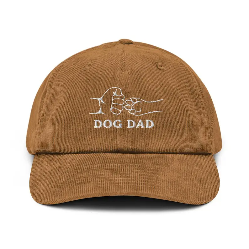 Cool Dog Dad Corduroy Baseball Cap Vietnam Made With Fist Paw Embroidery Adjustable Fit Dad Hat Pet Lover Gift Casual Style L01 6