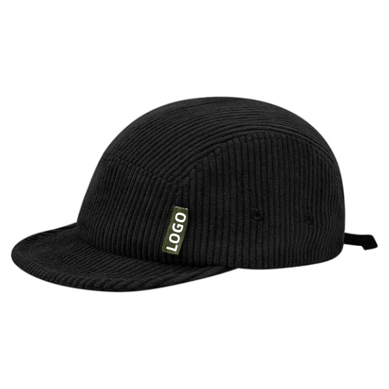 Corduroy 5 Panel Snapback Caps Hats with Rope logo Sport Hats Cap Flat Snapback Hats for Men 3