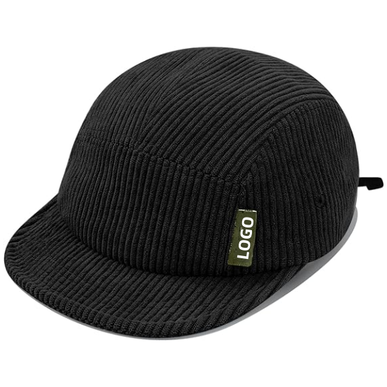 Corduroy 5 Panel Snapback Caps Hats with Rope logo Sport Hats Cap Flat Snapback Hats for Men 1