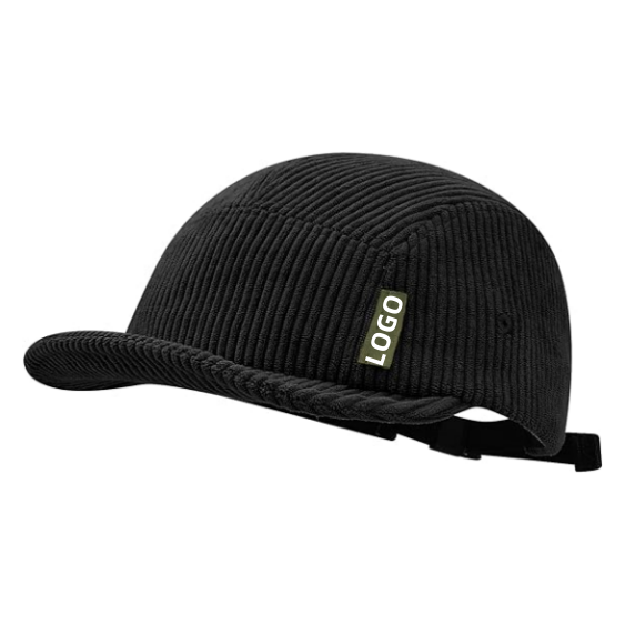 Corduroy 5 Panel Snapback Caps Hats with Rope logo Sport Hats Cap Flat Snapback Hats for Men 2