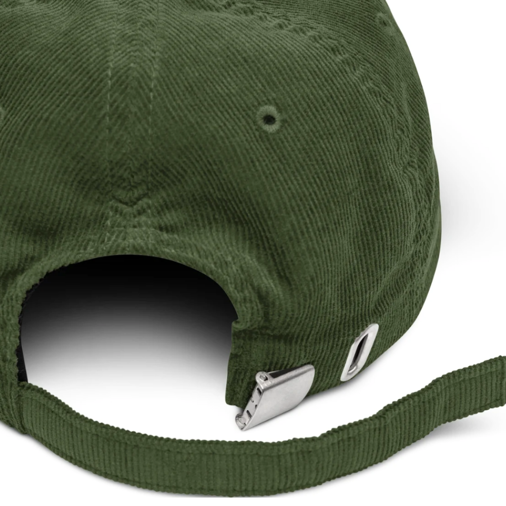 Corduroy Baseball 6 Panel Gorras Dad Hat Unstructured Embroidered Logo On Front Adjustable Strapback Closure Pre Curved Brim OEM 3