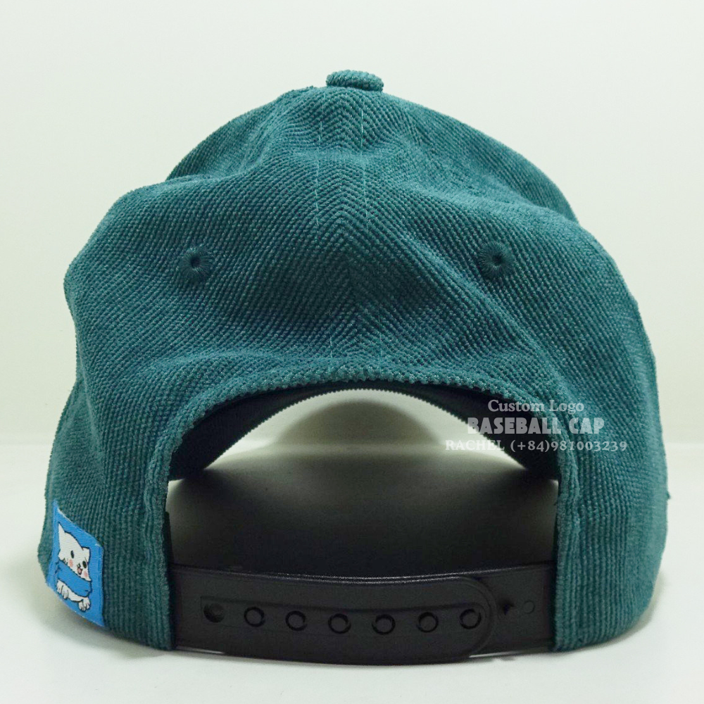 Corduroy Baseball Caps Embroidered Logo 6 Panel Unstructured Hats Gorras Adjustable Snapback Closure Curved Brim All Ages Unisex 6
