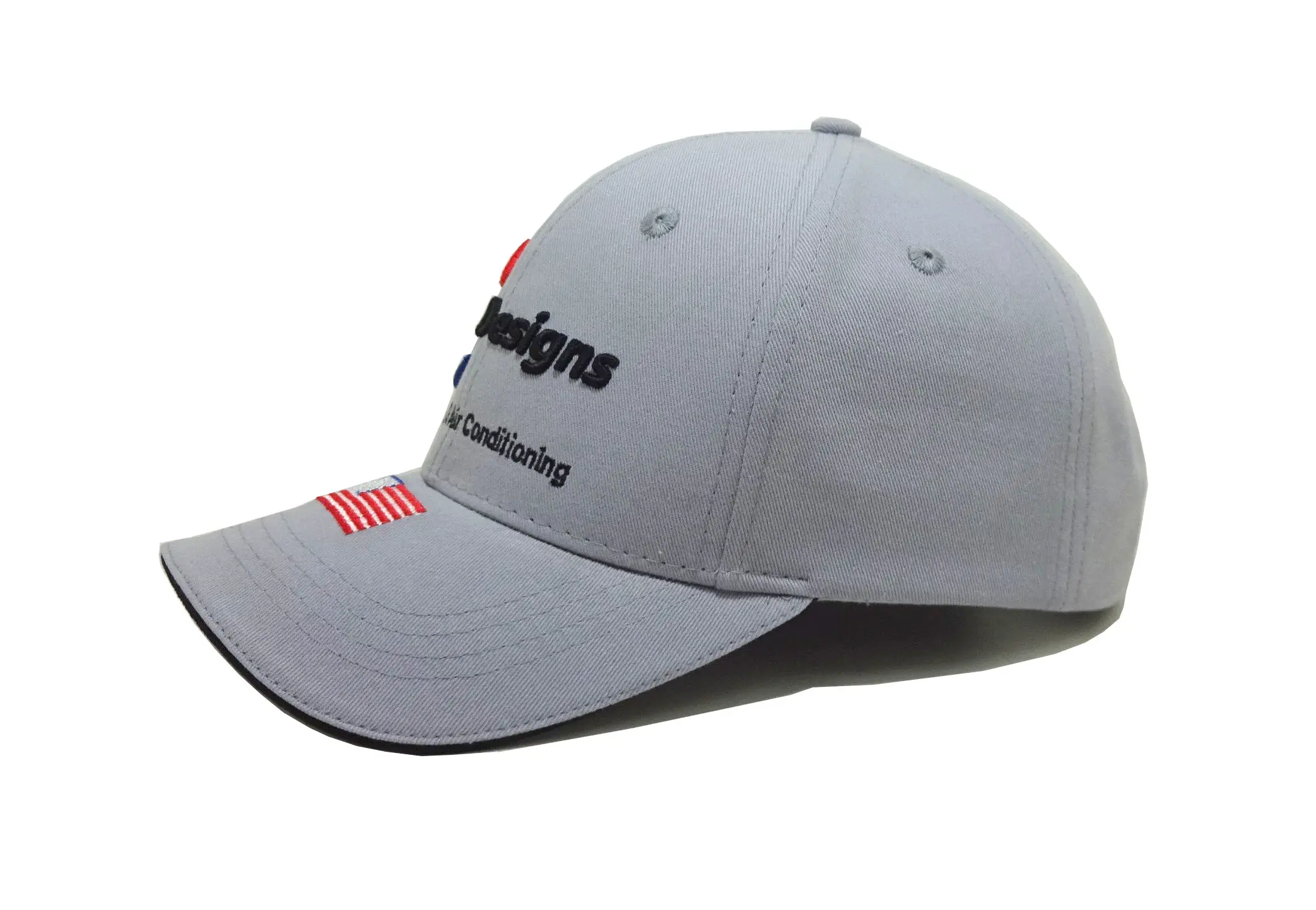 Custom 3D Embroidery Logo Gray Baseball Hat Sport Dad Hats Customized Design Vietnam Factory 2
