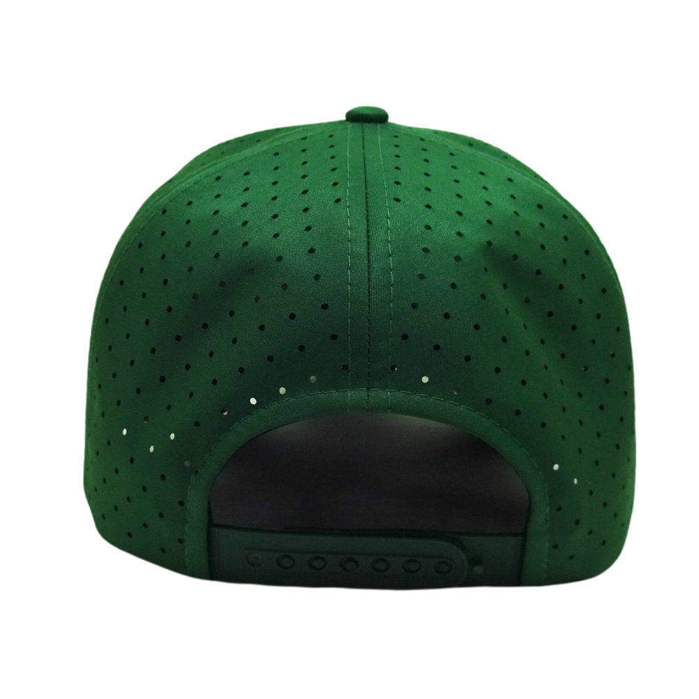 Custom 3D Embroidery Strutured 5 Panel Trucker Waterproof Laser Cut Hole Perforated Mesh for All Ages Unisex Outing Activities 7