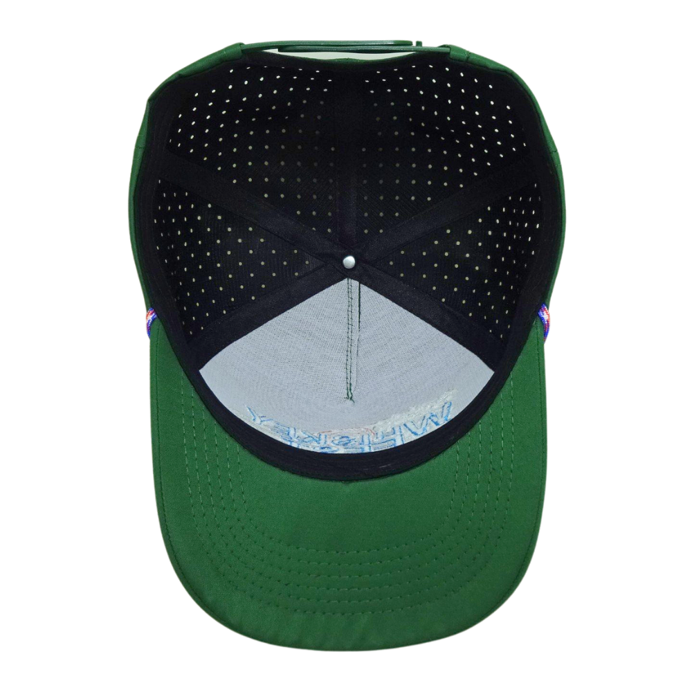Custom 3D Embroidery Strutured 5 Panel Trucker Waterproof Laser Cut Hole Perforated Mesh for All Ages Unisex Outing Activities 6