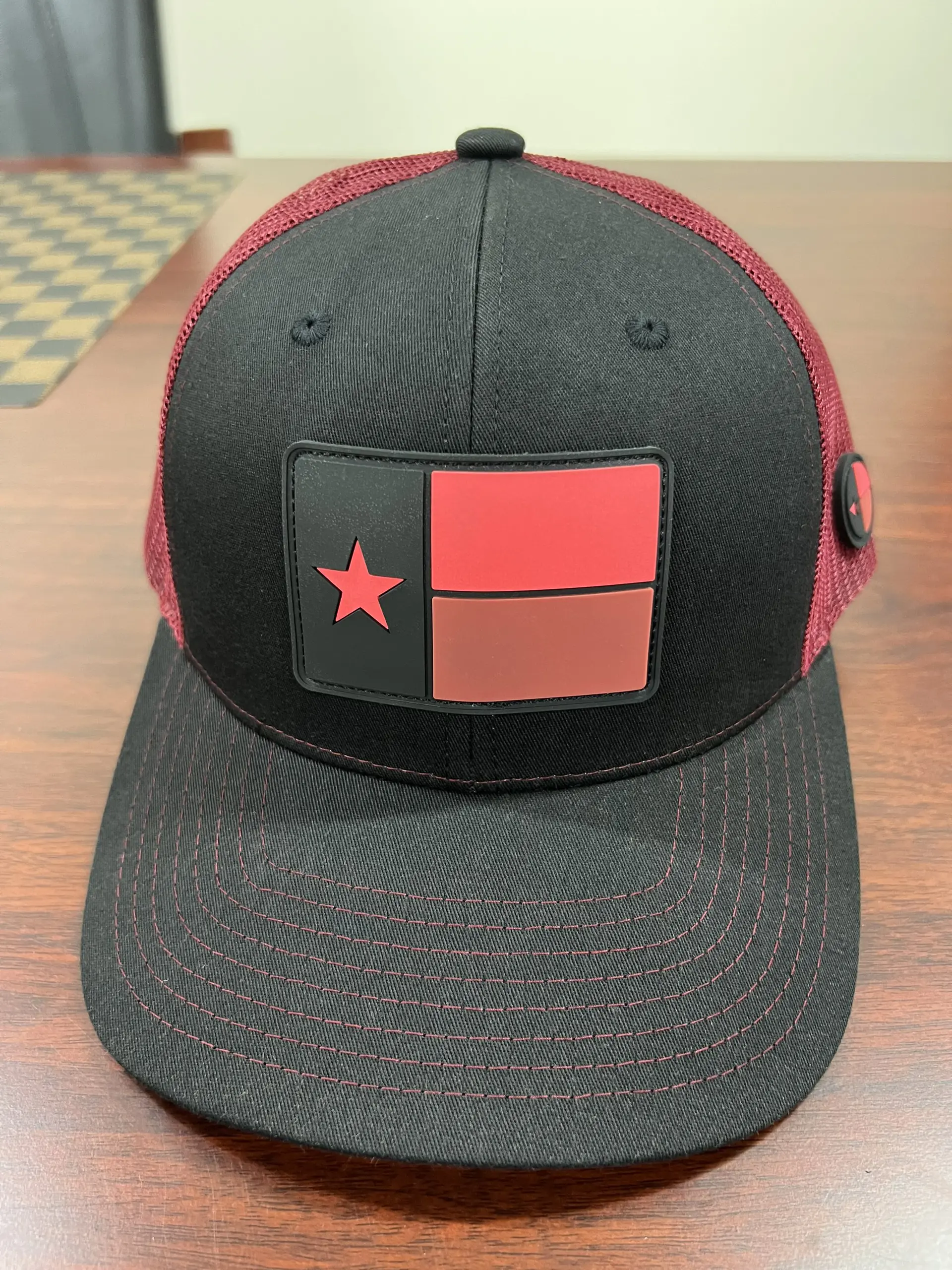 Custom 3D PVC Patch Logo Trucker Hat Burgundy Snapback Caps Promotional Brand for Business Cap Vietnam Factory 2