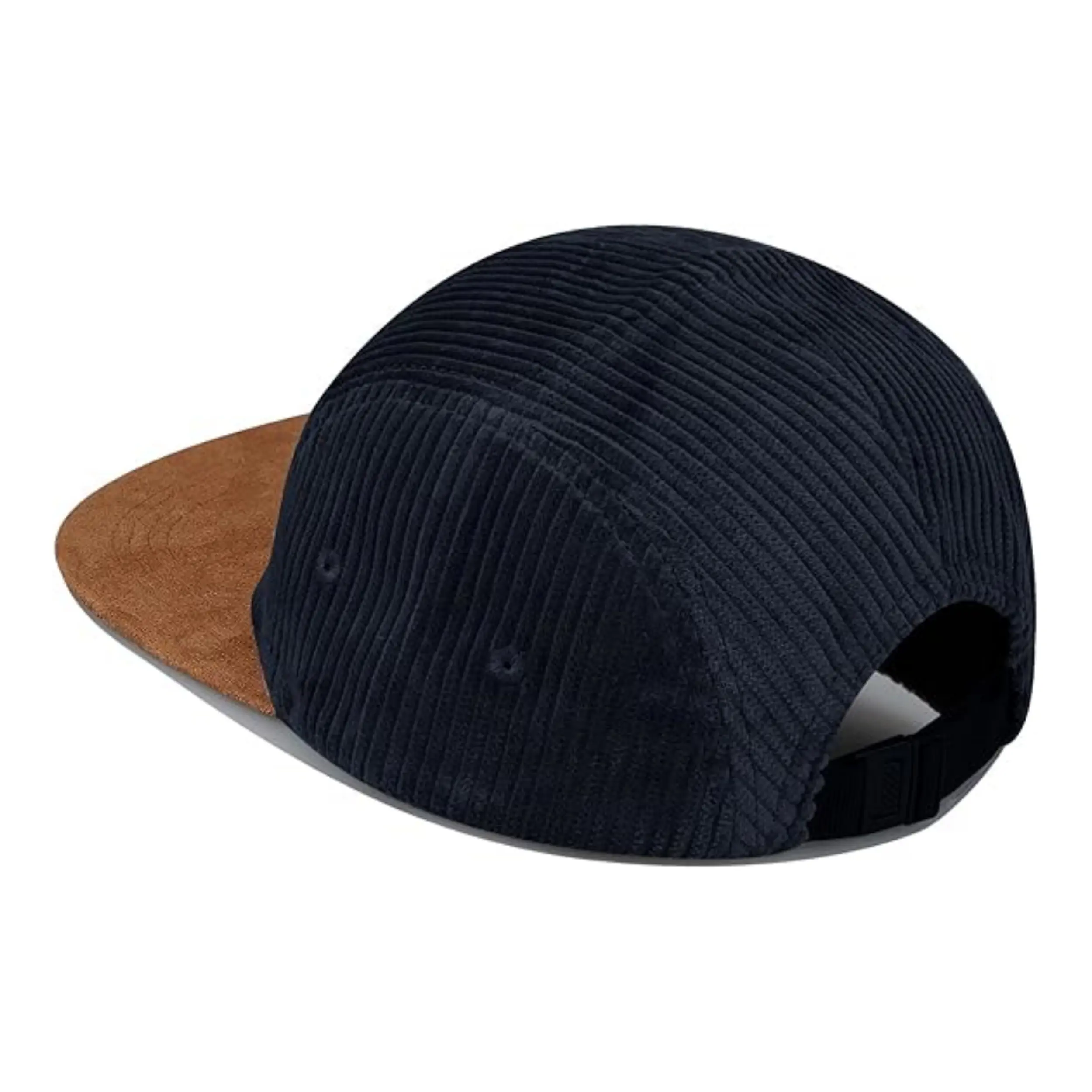 Custom 5 Panel Vintage Flat Brim Snapback Cap Unconstructed Corduroy Sports Cap Trendy Polyester Baseball Snapback Cap 4