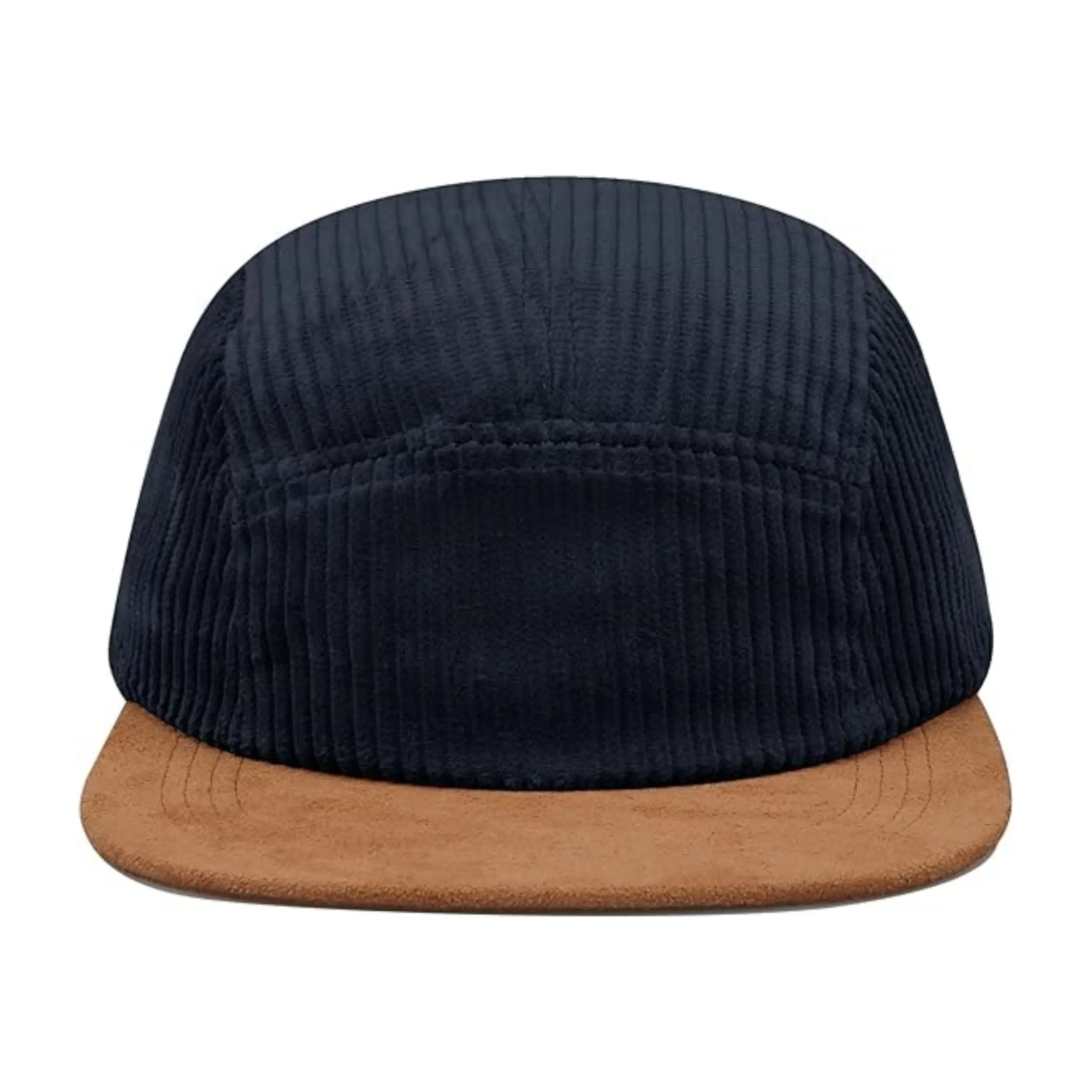 Custom 5 Panel Vintage Flat Brim Snapback Cap Unconstructed Corduroy Sports Cap Trendy Polyester Baseball Snapback Cap 2