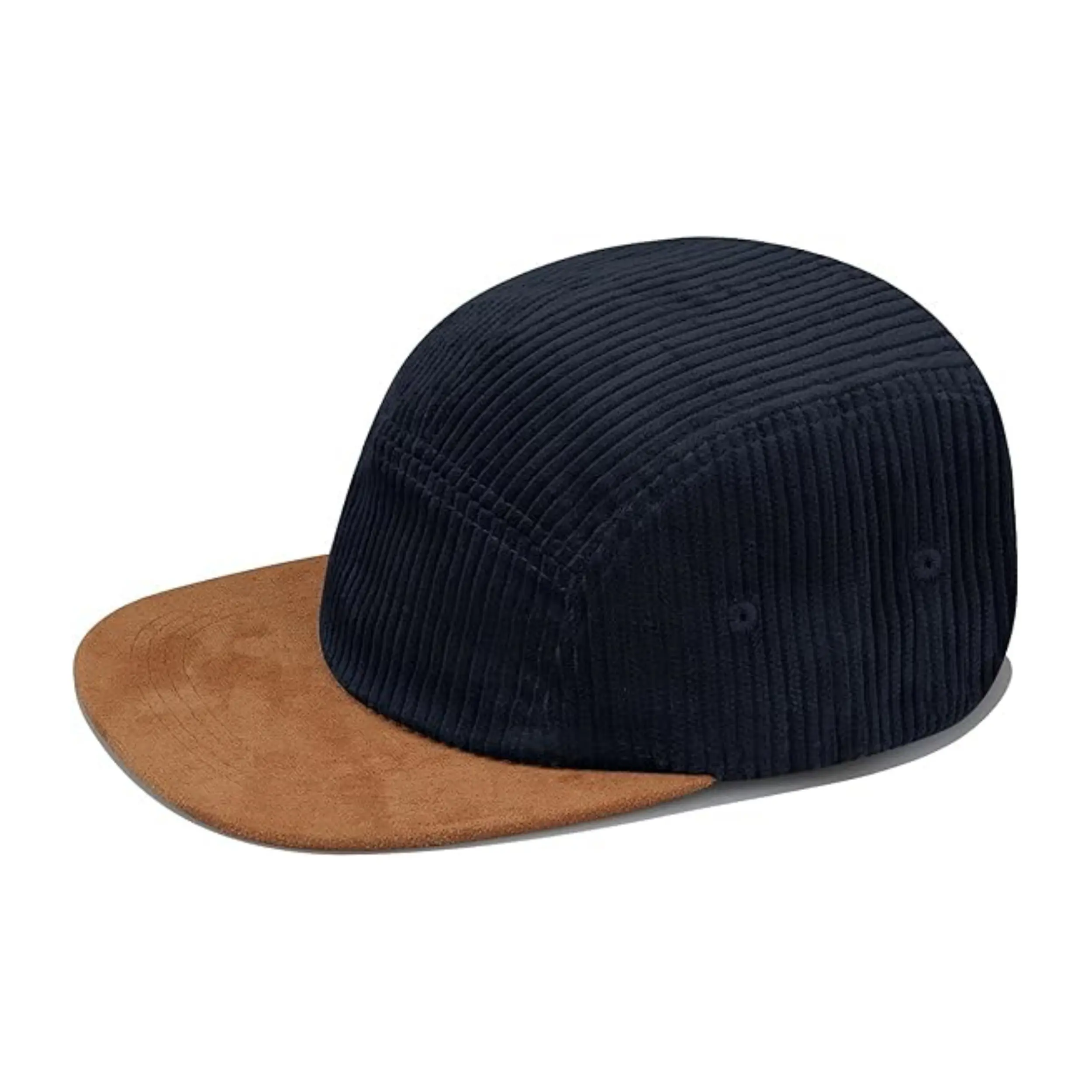 Custom 5 Panel Vintage Flat Brim Snapback Cap Unconstructed Corduroy Sports Cap Trendy Polyester Baseball Snapback Cap 1