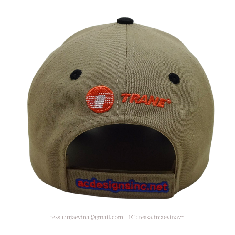 Custom 6 Panel 3D Embroidery Logo Baseball Caps Embroidered Left Side Panel Velcro Back Closure Hats Vietnam OEM Supplier L01 5