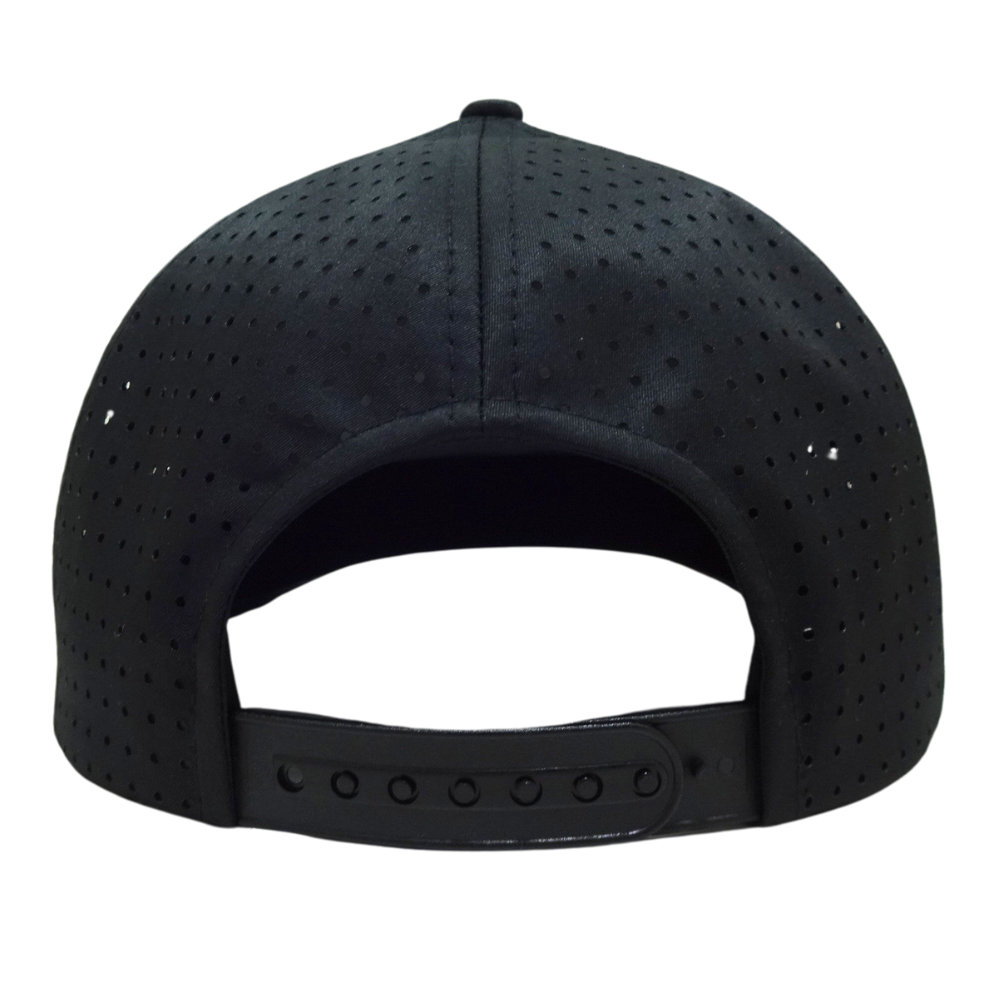Custom 6 Panel 3D Embroidery Polyester Waterproof Laser Cut Hole Perforated Structured Curved Brim OEM Wholesale High Quality 7