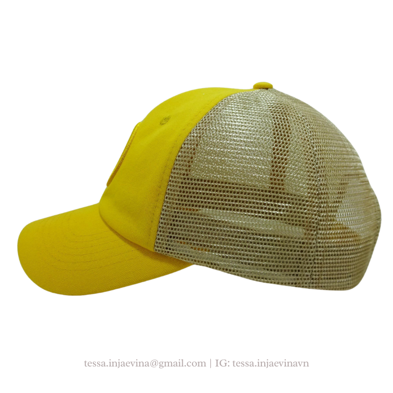 Custom 6 Panel Woven Patch Logo Mesh Back Trucker Hats Adjustable Closure Premium Caps OEM ODM Vietnam Headwear Supplier L01 6