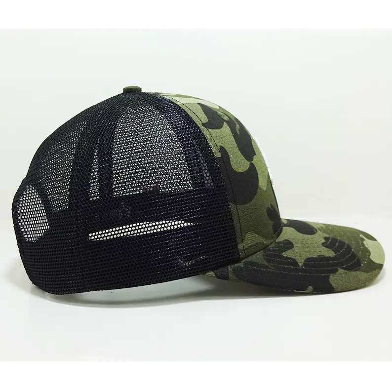 Custom Animal 3D Embroidered Logo Camo Trucker Hat Tag Closures With Mesh Back Vietnam Made Caps For Men Women Outdoor Casual L1 4
