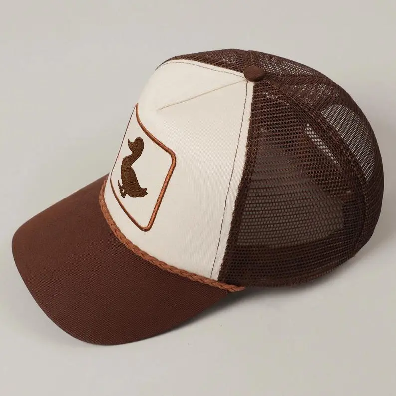 Custom Animal Patch Trucker Hat Vietnam Made Breathable Mesh Caps Rope Detail For Men Women Outdoor Camping Hunting Promotion L1 3