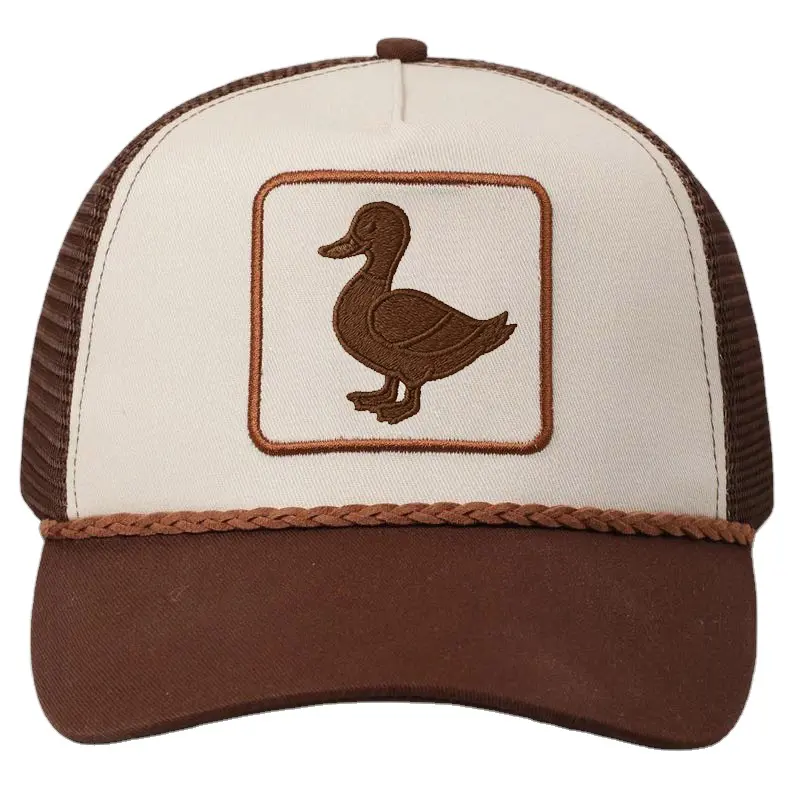 Custom Animal Patch Trucker Hat Vietnam Made Breathable Mesh Caps Rope Detail For Men Women Outdoor Camping Hunting Promotion L1 2