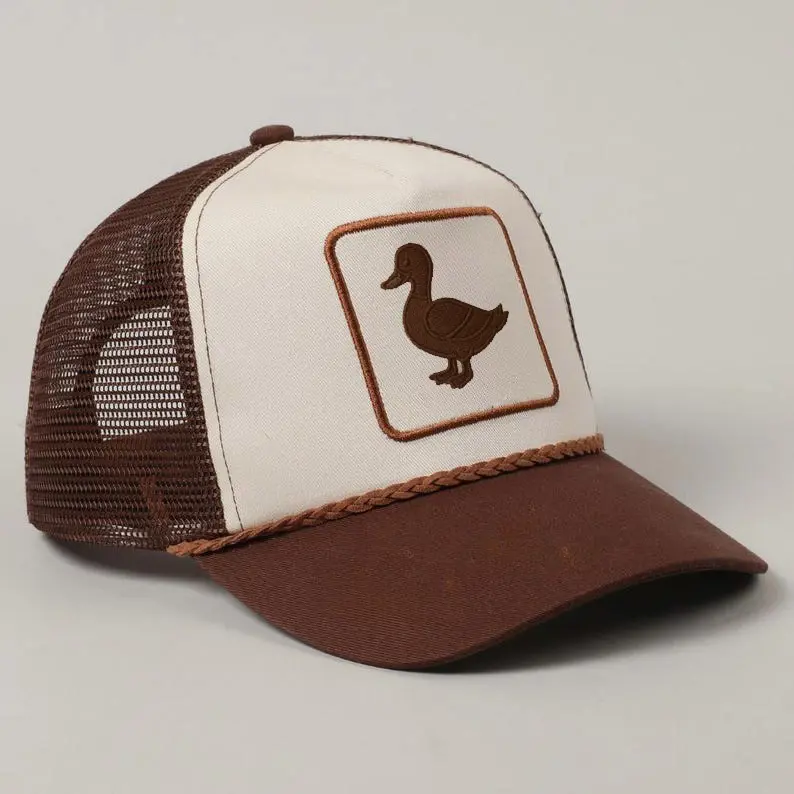 Custom Animal Patch Trucker Hat Vietnam Made Breathable Mesh Caps Rope Detail For Men Women Outdoor Camping Hunting Promotion L1 4