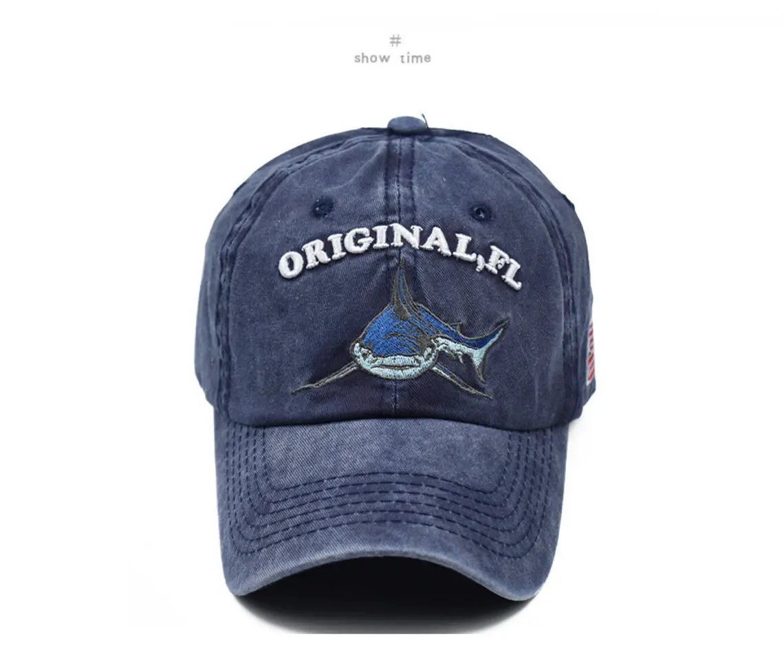 Custom Baseball Cap 2D/3D Embroidery 6-Panel Unstructured Curved Brim High Quality 4 Colors Low Profile Denim Baseball Cap 2