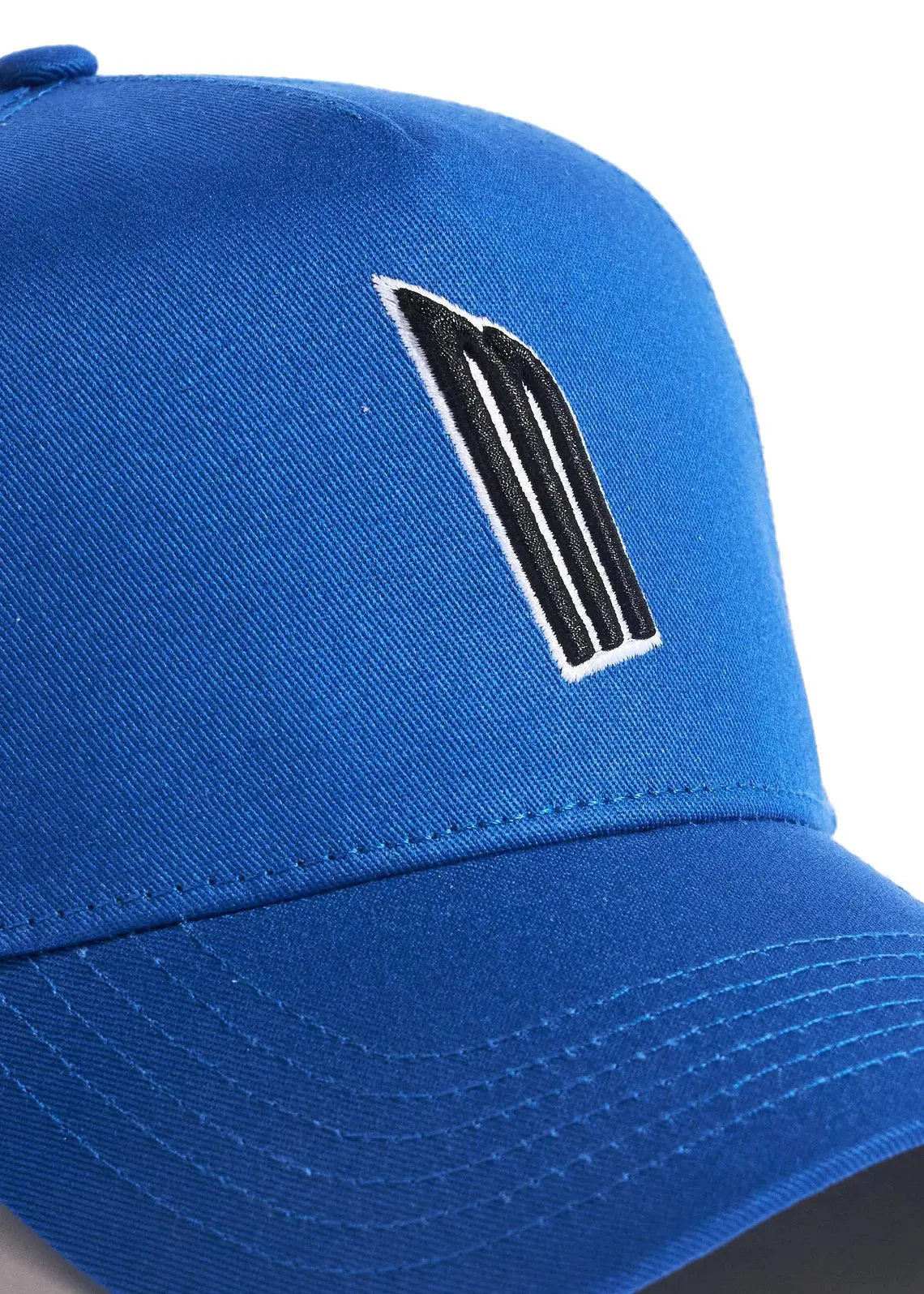 Custom Baseball Cap with High Quality 5-Panel Curved Brim Blue Color Medium Profile Cotton/Polyester Wholesale Baseball Cap 4