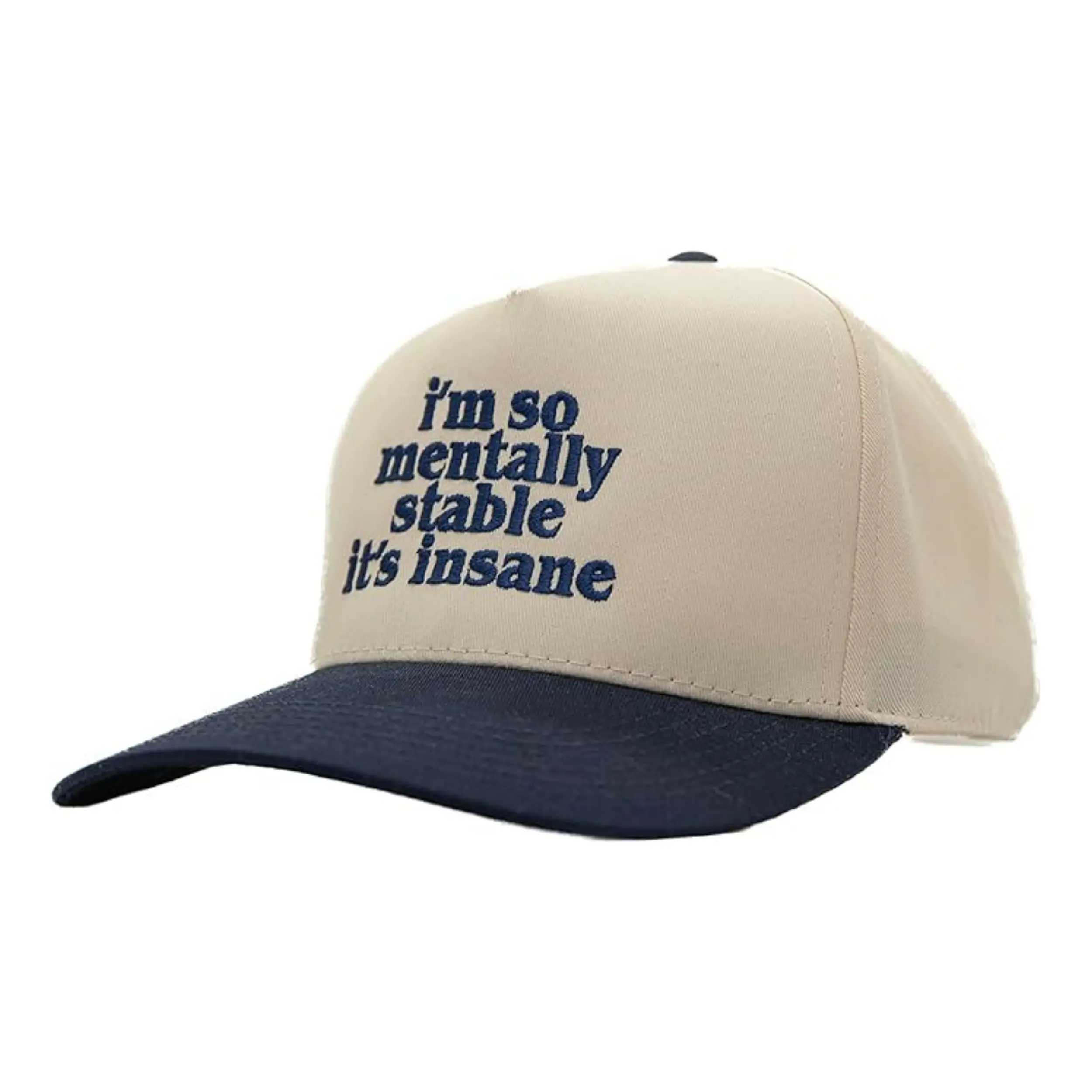 Custom Baseball Caps Custom Embroidery Logo Fitted  5 Panel Curved Brim Baseball Cap 2