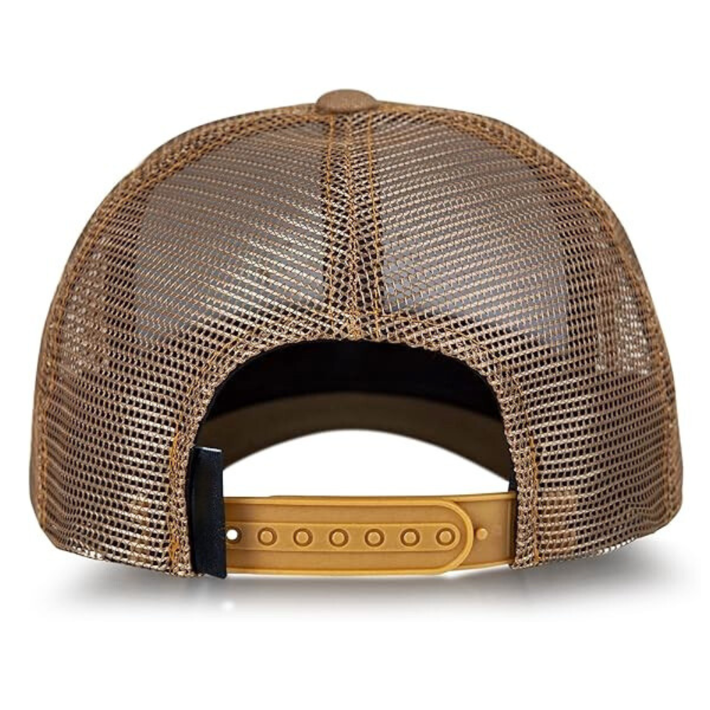 Custom Brown Camel Trucker Hats 6 Panel Embroidery/Woven/Leaher/Rubber PVC Logo Patch Tag on Snapback Closure High Quality Shape 5