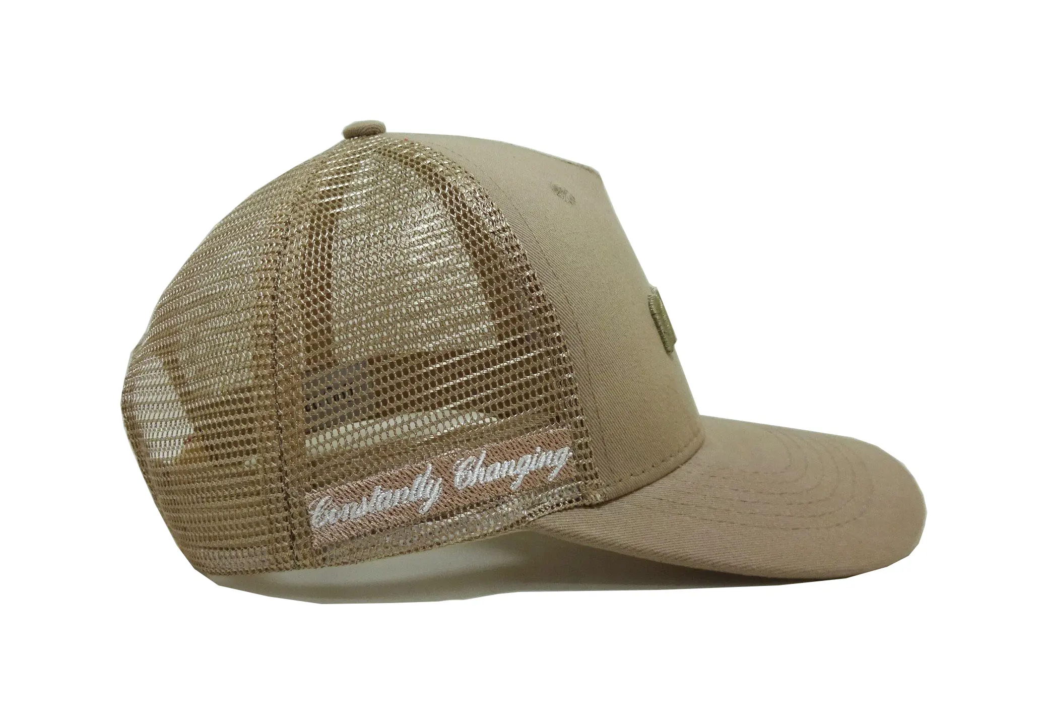 Custom Camel Color Golf Hat Embroidery Logo Trucker Caps High Quality Vietnam Brand Hats Promotion for Business Snapback Cap 5