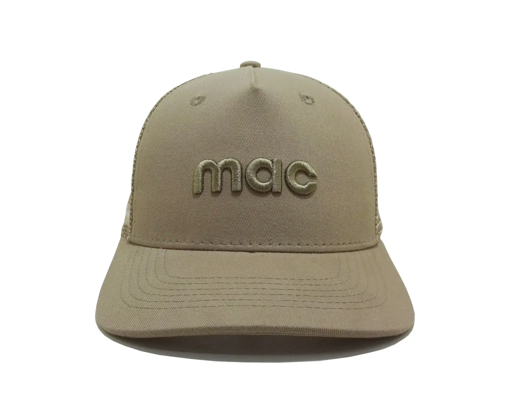 Custom Camel Color Golf Hat Embroidery Logo Trucker Caps High Quality Vietnam Brand Hats Promotion for Business Snapback Cap 1
