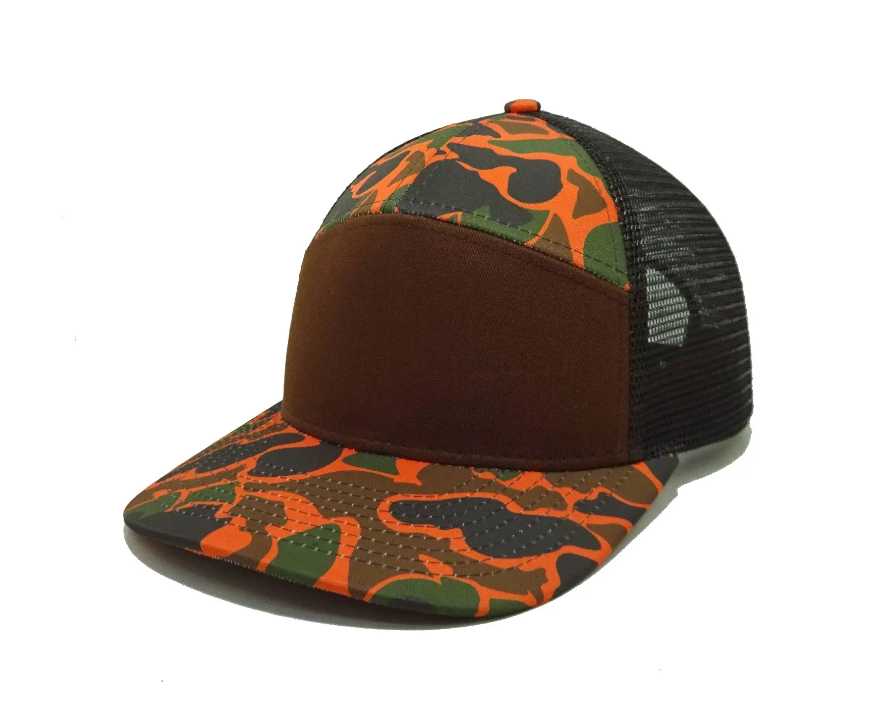 Custom Camo Camper Hat High Quality Hats Flat Top Cap Outdoor Sports Camouflage Baseball Hat Vietnam Supplier 3