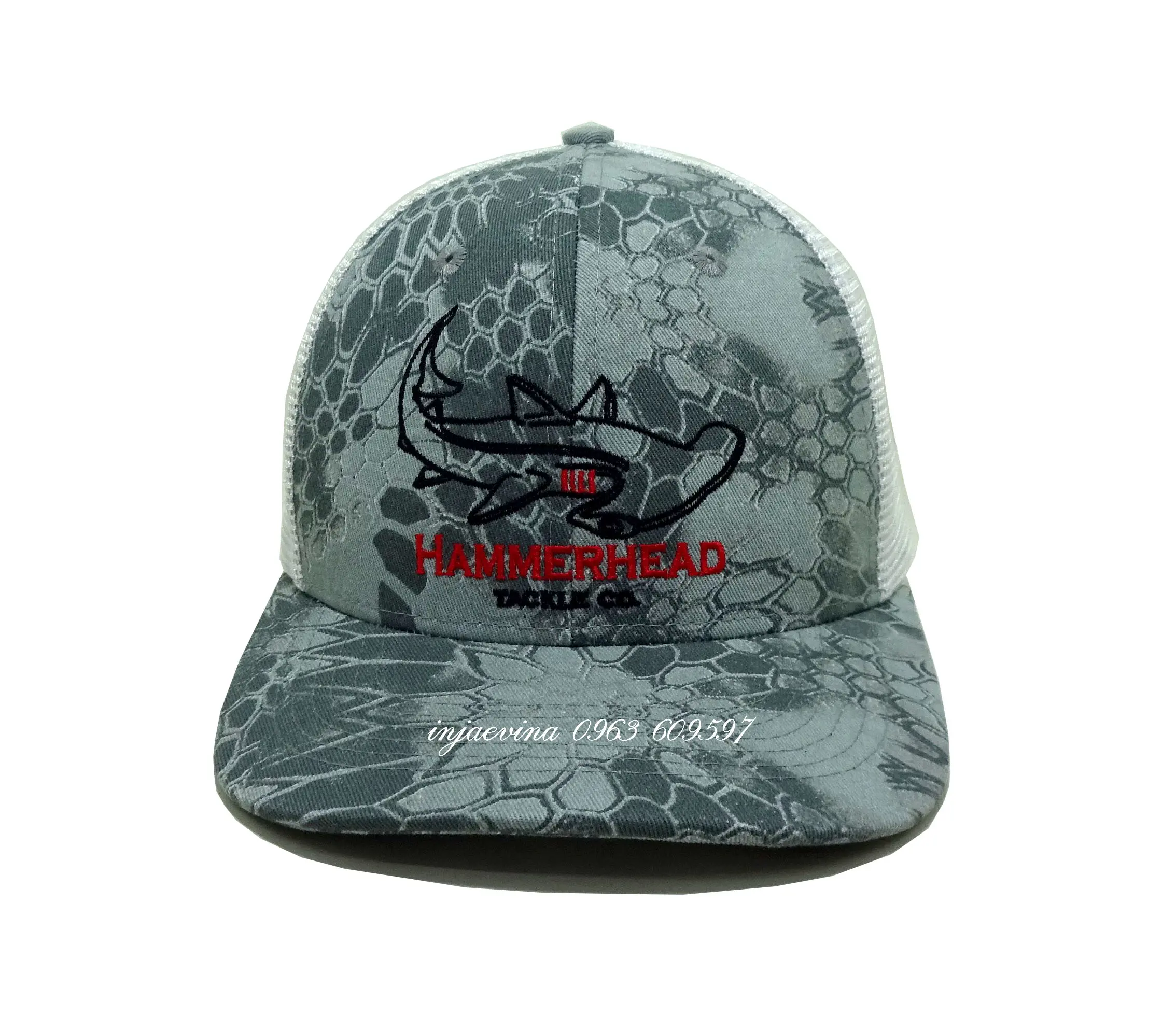 Custom Camo Printing Trucker Hat Embroidery Logo Snapback Cap for Man Vietnam Supplier Hat for Business