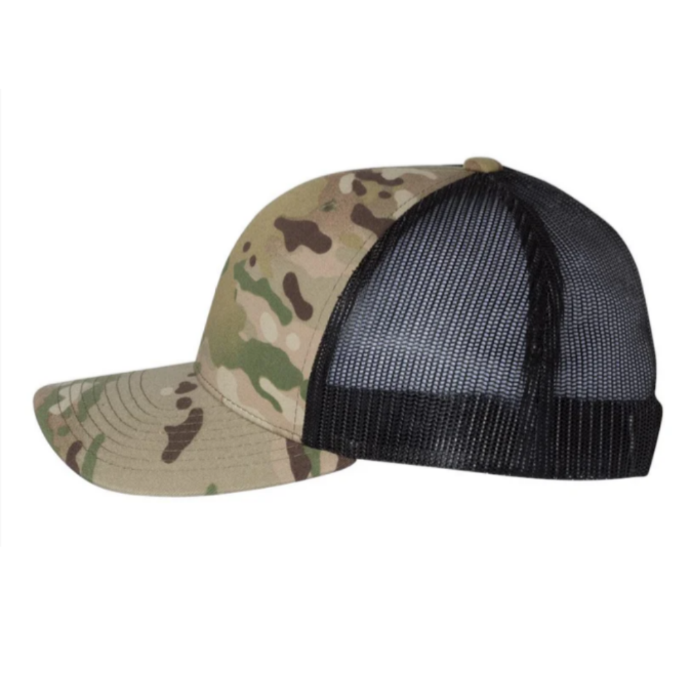 Custom Camouflage 6 Panel Trucker Hats Y 6006 Breathable Mesh Adjustable Single Plastic Row Buckle Adult Size Green Brown Unisex 2