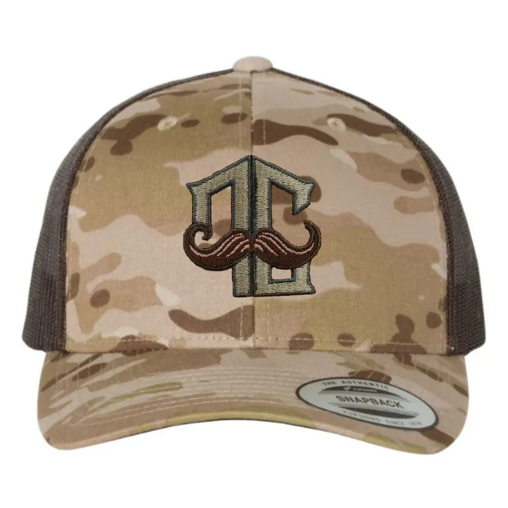 Custom Camouflage 6 Panel Trucker Hats Y 6006 Breathable Mesh Adjustable Single Plastic Row Buckle Adult Size Green Brown Unisex 4