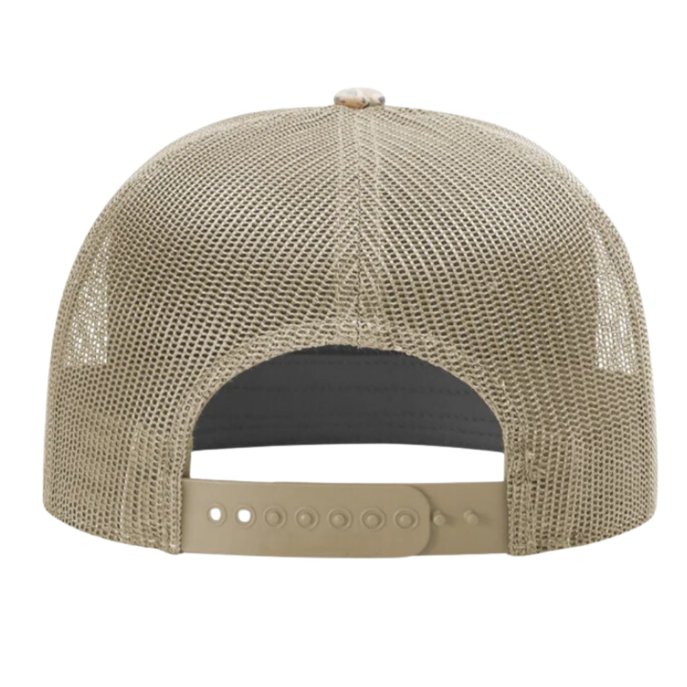 Custom Camouflage Gorras 7 Panel Trucker Hat R 168 Digital Printed Waterfowl Pattern Khaki Breathable Mesh Snapback Closure OEM 6