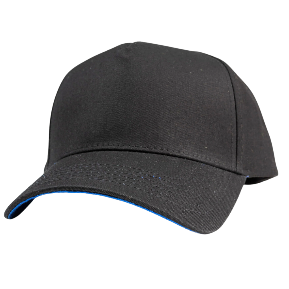 Custom Contrast Underbrim Color 5 Panel Baseball Cap Plain Curved Bill Structured or Unstructured Plastic Single Breasted Buckle 2