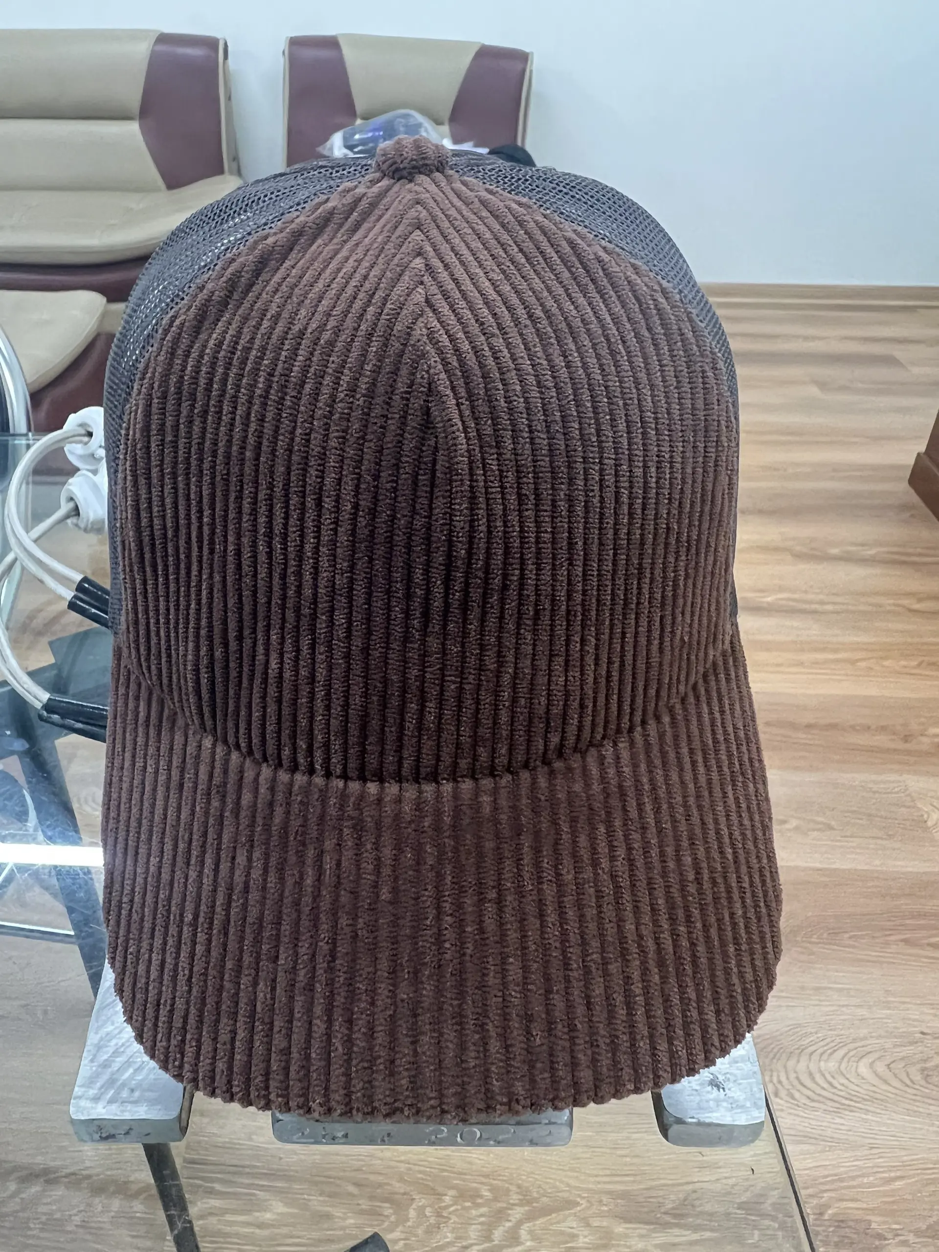 Custom Corduroy Baseball Caps 6 Panels Sport Dad Hats Velvet Fabric Embroidery Logo Snapback Cap Vietnam Factory 4