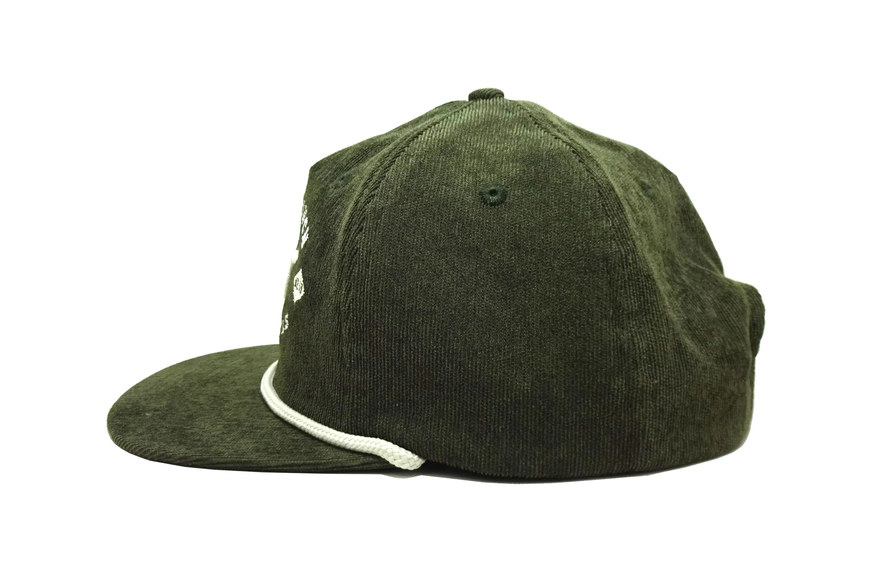 Custom Corduroy Snapback Caps With Mesh Embroidery Baseball Hat Vietnam Factory Dark Green Sport Dad Hat Customized Logo 3